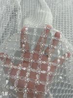 Tissu de dentelle luxueux brodé de sequins floraux 3D, nouvelle dentelle française nigériane en maille 2026