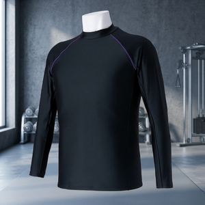 เสื้อรัดรูปแขนยาวสำหรับฝึกซ้อม BJJ ยิวยิตสู ผ้าโพลีเอสเตอร์ ระบายอากาศได้ดี ป้องกันรังสียูวี 50  สำหรับผู้ชาย ทรงเข้ารูป ผลิตตามสั่งจากโรงงาน - Product Image 3