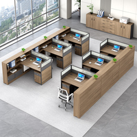 Buena calidad moderno madera natural Modular 1,5 m Mdf estación de trabajo mesa de oficina muebles de oficina mesa de recepción frontal de oficina