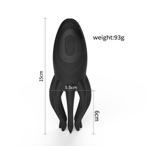 12 modalità di vibrazione glande elettroshock esercizio vibratore da <span class=keywords><strong>uomo</strong></span> espandibile in Silicone morbido Sex Toy masturbatore - Product Image 5