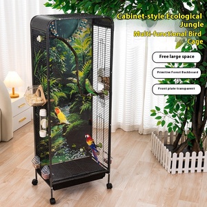 Gabbia Ecologica Trasparente di Grandi Dimensioni Xuanfeng Stile Mobile Paesaggistico per Uccelli e Pappagalli con Solido Design in Metallo per Ville - Product Image 5