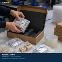 Services d'usinage d'aluminium à tolérance stricte OEM, doigts de préhenseur de robot, mâchoires en laiton C360 avec revêtement PVD, pièces CNC en laiton personnalisées