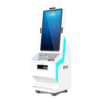 Kiosque d'auto-enregistrement à l'aéroport avec lecteur de passeport, lecteur de code-barres, imprimante de cartes d'embarquement, terminal tactile capacitif OEM ODM