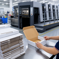 Caja de Envío de Cartón Corrugado con Cierre Automático Personalizada, Impresión de Logotipo, Sin Cinta Adhesiva, Embalaje para Comercio Electrónico para Pequeñas Empresas, MOQ 200