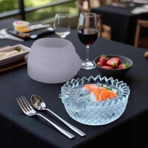 M51936 ejderha şekilli buz kase fırın ücretsiz somon Abalone Sashimi soğuk erişte tatlı su buz kase silikon kalıp - Product Image 2