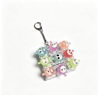 9-key Fruit Keycap Tester Three-dimensional Simulation Fruit and Vegetable Press Decompression Toy Fingertip Pendant Wholesale