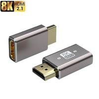 Adaptateur d'extension HDMI 2.1 8K mâle vers femelle à 90/270 degrés, en aluminium, pour Micro Mini HDMI