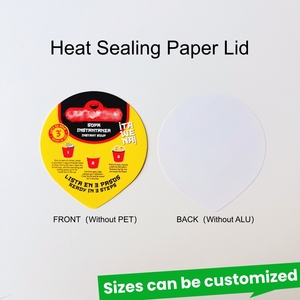 Coperchi in Carta-Plastica Termosaldabili YBLPAK, Grado Alimentare, Non Tossici, Richiudibili, Antimanomissione, Ecologici, Riciclabili, Chiusure per Imballaggi - Product Image 1