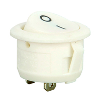 Interrupteur à bascule rond 23 mm 3 broches 3 positions 6A/250V 10A/125V AC ON-OFF-ON SPDT