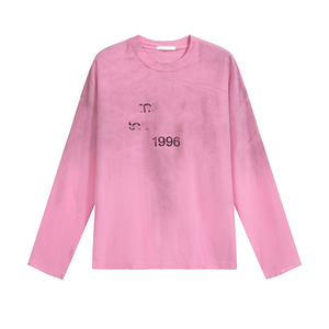 T-shirt unisexe ample à manches longues de haute qualité, style High Street 1996, 300 grammes, 100% coton peigné, motif lettres - Product Image 5