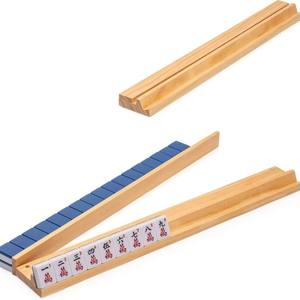 Juego de Soportes para Mahjong Plegables Multifuncionales de Madera de Pino Natural de 17 Pulgadas, Estilo Americano, Calidad Premium, Personalizados de Fábrica - Product Image 1