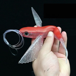 ชุดเหยื่อฟลายฟิชชิ่ง PVC Fly Fishing,เหยื่อปลอมพร้อมสาย17ซม./21ซม. ยางนิ่มสำหรับตกปลา - Product Image 2
