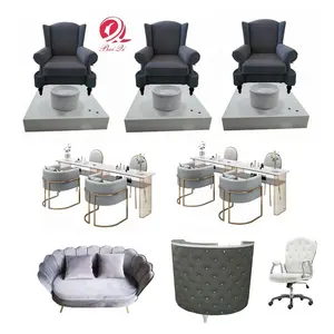 Modern yüksek kaliteli tırnak spa sandalyesi lüks manikür tırnak masaları güzellik salonu için