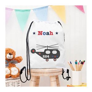 Sac à cordon personnalisé imperméable pour garçons, motif cheval, idéal pour la rentrée scolaire, les cours de natation, cadeau de Noël en polyester - Product Image 1