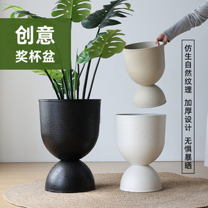 <span class=keywords><strong>Macetas</strong></span> Modulares de Pie, Reforzadas, Transpirables y Resistentes a la Corrosión, con Compartimentos Separables Superior e Inferior, para Plantas y Flores de Jardín - Product Image 2