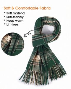 Nuevos Chales y Bufandas de Cachemira y Algodón Grueso Personalizados para Otoño e Invierno para Mujer, Elegantes - Product Image 2