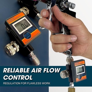 LEMATEC เกจวัดแรงดันดิจิตอล 0-160 PSI จอแสดงผล LCD วาล์วนิวเมติกอะลูมิเนียม - Product Image 4