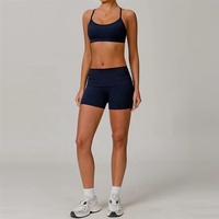 Ensemble de sport 4 pièces taille haute à séchage rapide pour femme, meilleure qualité, grandes tailles, avec logo frontal, idéal pour la course et le yoga, tenue de gym ajustée