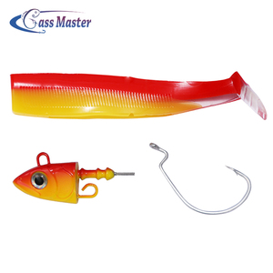 Bajo el maestro de señuelo de pesca de <span class=keywords><strong>la</strong></span> cabeza de <span class=keywords><strong>la</strong></span> plantilla cebo fácil ojo morado suave pike atraer negro - Product Image 5