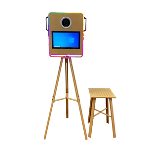 Cabina DE <span class=keywords><strong>FOTOS</strong></span> DSLR <span class=keywords><strong>24H</strong></span> enviada de fábrica para fiestas Material metálico SLR/DSLR Compatible con pantalla táctil de 15,6 pulgadas Diseño vintage - Product Image 1