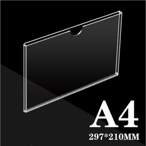 A4 Khe Cắm Thẻ Acrylic Khe Cắm Hai Lớp Một Lớp A3 Tấm Pmma Trong Suốt Chèn Hộp Hiển Thị Dữ Liệu Giấy - Product Image 4