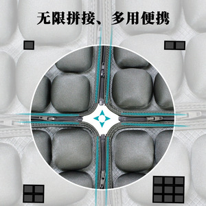 Coussin de canapé 40x45x3cm en TPU, absorption des chocs, pour salon, bureau, extérieur, chaise de bureau, couleur unie noir gris - Product Image 2