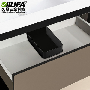 JiuFa Accessoires de tiroir en alliage d'aluminium, joint d'étanchéité en U pour évier de cuisine et meuble-lavabo de salle de bain, design minimaliste, facile à installer - Product Image 1