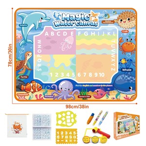 Nouveau <span class=keywords><strong>Magic</strong></span> enfants eau Doodle planche à dessin écologique bébé tapis de jeu recyclé eau utiliser couleur tapis pour jouer - Product Image 3