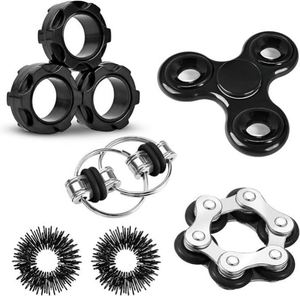 Adult Desk Stress Fidget Toys-Plastic Sensory <b>Rings</b> <b>Spinner</b> Easy Operate Variety Options for Calming Anxiety Boosting Focus - Product Image 6