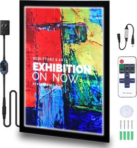 Aluminum Frame Magnetic LED <b>Light</b> <b>Box</b> Display Wall Mount <b>Advertising</b> Lightbox Signs with Remote Control and Dimming - Product Image 1