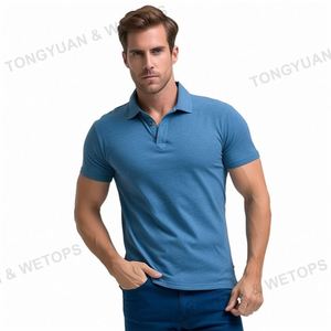 Custom Mens Premium Slim Fit Algodón Spandex Nuevo Diseño Us Polo Hombres Cuello Grueso Golf Polo Camisetas para Hombres Plus Size Polo - Product Image 2