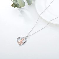 Collier en argent sterling 925 coeur je t'aime maman cadeaux pour la fête des mères