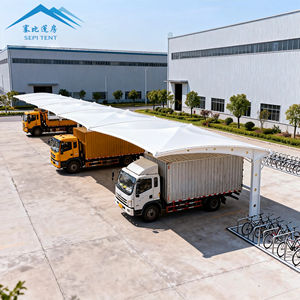 ที่บังแดดรถสองชั้นแบบเดี่ยวทำจากเหล็กโครงสร้างเหล็กขนาดใหญ่ใช้สำหรับจอดรถกันน้ำได้ - Product Image 3