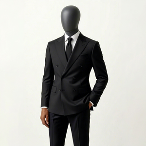 Ensemble Blazer et Pantalon Homme Coupe Slim pour Mariage, Bal de Promo, Soirée Décontractée – Veste à Col Mandarin Un Bouton, Imperméable, Coupe-Vent, Respirant - Product Image 1