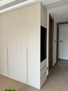 Armoire de style luxe léger MEIJIA, armoire en bois moderne pour chambre à coucher, armoire blanche, meubles d'armoire - Product Image 2