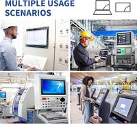 Interfaces multiples, le PC industriel à écran tactile fournit des interfaces COM supplémentaires, 2*COM, RJ45*1, 4*USB, Out*1, VGA*1