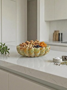 Bol de service en marbre de qualité supérieure pour fruits, salades et collations, disponible à prix de gros auprès d'un exportateur indien. - Product Image 5