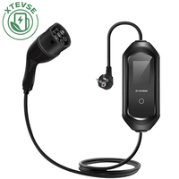Nouvelle station de recharge de voiture électrique portable Type 2 16A/32A Courant réglable 3.5KW 7KW Chargeur EV monophasé AC IP54 3.67 pouces
