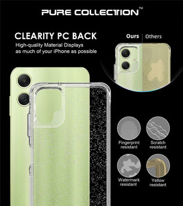Coque de téléphone transparente scintillante en TPU souple et PC rigide pour <span class=keywords><strong>Samsung</strong></span> <span class=keywords><strong>Galaxy</strong></span> A06 A16 5G A36 A55 <span class=keywords><strong>A03</strong></span> S25Edge S24 Ultra S23 S22 S21 S26 FE - Product Image 4