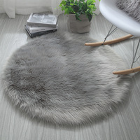 Tapis moderne antidérapant en laine synthétique de couleur unie, chaud et écologique, pour chambre d'enfant, chaise pivotante d'ordinateur, usage domestique, lavable en machine