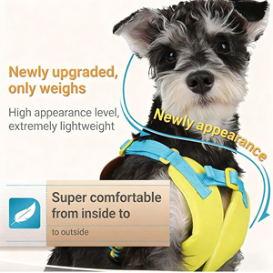 Cartoon Pet Harness and Leash Set Adjustable Polyester Breathable Dog Vest <b>Chest</b> Strap for <b>Small</b> Medium Dogs Puppy Walking - Product Image 3
