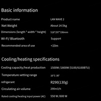 Nouveau climatiseur portable de haute qualité 220V/12V/24V Mini climatiseur avec batterie 5100 BTU Ventilateur 16-30 pour le camping et l'utilisation en extérieur