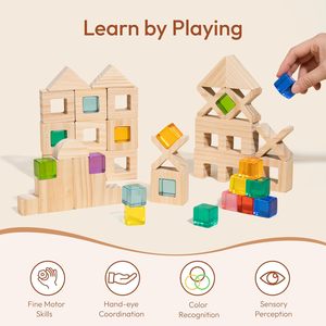 36 шт., набор деревянных строительных блоков - Product Image 5