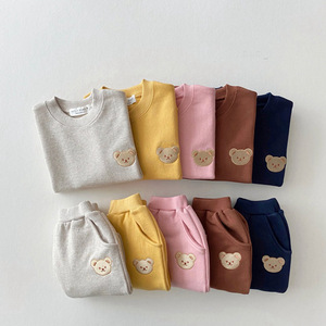 Tenues de boutique pour enfants, vêtements de sport pour enfants, sweat-shirt brodé d'animaux + pantalon, ensemble 2 pièces, survêtement pour garçons, vêtements pour fillettes - Product Image 6