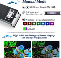 Lampe LED pour aquarium Fullgain OEM ODM à spectre complet WRGB, programmable, étanche, avec support pour aquarium
