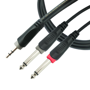 <span class=keywords><strong>Cable</strong></span> auxiliar de Audio de cobre puro de 3,5mm doble de 6,35mm para <span class=keywords><strong>altavoz</strong></span> 2 Mono 6,5 Jack Compatible 3,5 macho teléfono mezclador amplificador micrófono - Product Image 4