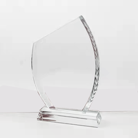 PuJiang Pas Cher En Gros clair 3d Laser Gravure ou Uv Impression Cristal Prix Trophée Verre Vierge Trophée Plaque pour Souvenirs