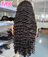 Peluca de Cabello Humano con Frontal de Encaje Completo 360 HD, Ondas Profundas, Densidad 250, Color P4/27, Sin Pegamento, Rizado Birmano