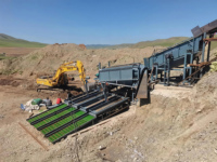 Grader minier sur mesure équipé d'un ensemble de rinçage et de séparation, plan complet du site pour l'exploitation des sédiments fluviaux