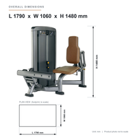 Machine de musculation réglable pour l'extension des mollets, fournie directement par l'usine